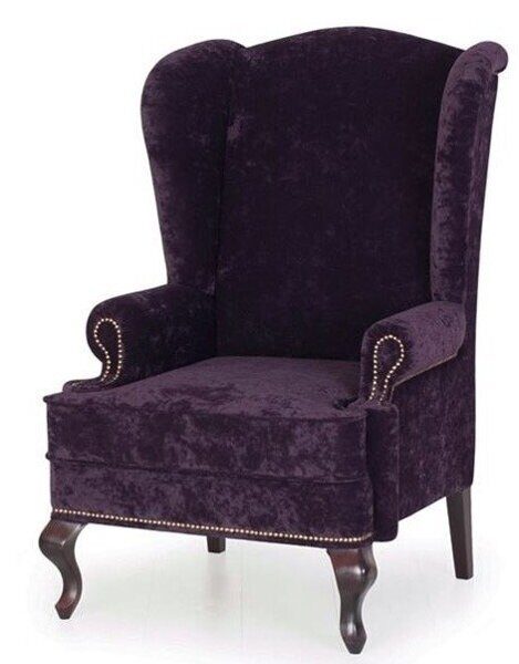 Бархатное кресло с ушами Martin